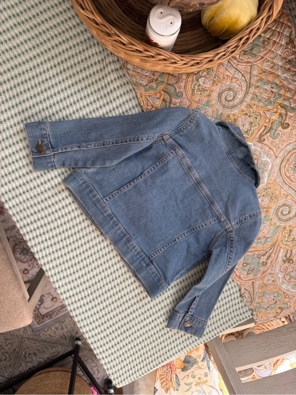 Carter's Jean Jacket 2T Toddler Girl Blue Denim Jacket with Pink Heart Accent